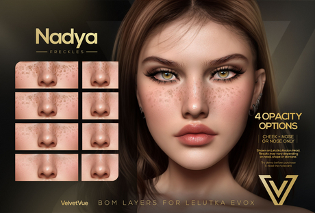 Second Life Marketplace - [ VelvetVue ] Nadya Freckles